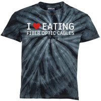 I Love Eating Fiber Optic Cables Random Humor Kids Tie-Dye T-Shirt