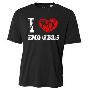 I Love Emo Funny Emo Goth Matching Cooling Performance Crew T-Shirt