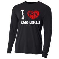 I Love Emo Funny Emo Goth Matching Cooling Performance Long Sleeve Crew