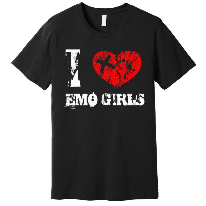 I Love Emo Funny Emo Goth Matching Premium T-Shirt