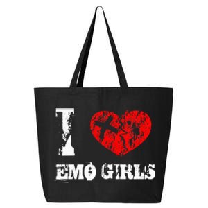 I Love Emo Funny Emo Goth Matching 25L Jumbo Tote