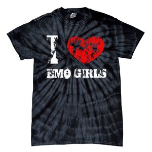 I Love Emo Funny Emo Goth Matching Tie-Dye T-Shirt