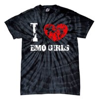 I Love Emo Funny Emo Goth Matching Tie-Dye T-Shirt