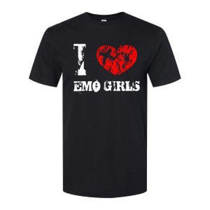 I Love Emo Funny Emo Goth Matching Softstyle CVC T-Shirt