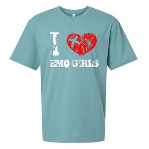 I Love Emo Funny Emo Goth Matching Sueded Cloud Jersey T-Shirt