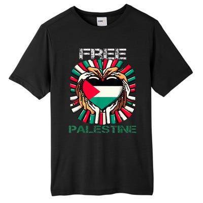 I Love Free Palestine Flag Save Gaza Strip Palestinian Tall Fusion ChromaSoft Performance T-Shirt