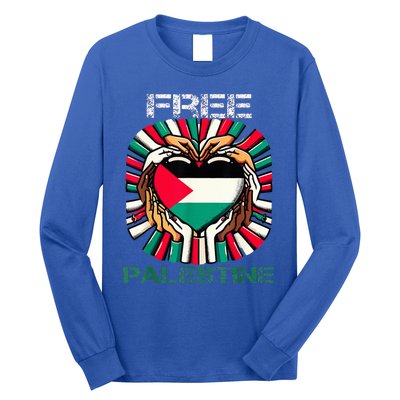 I Love Free Palestine Flag Save Gaza Strip Palestinian Long Sleeve Shirt