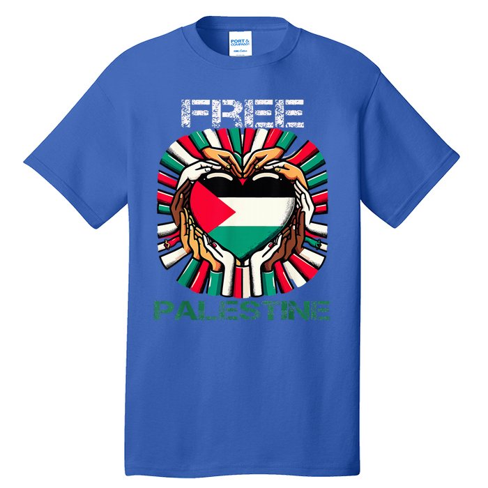 I Love Free Palestine Flag Save Gaza Strip Palestinian Tall T-Shirt