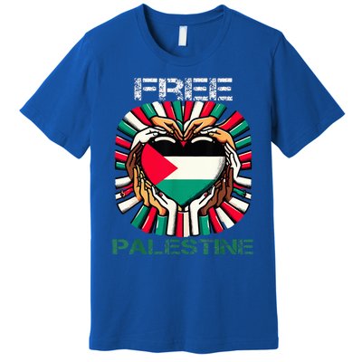 I Love Free Palestine Flag Save Gaza Strip Palestinian Premium T-Shirt