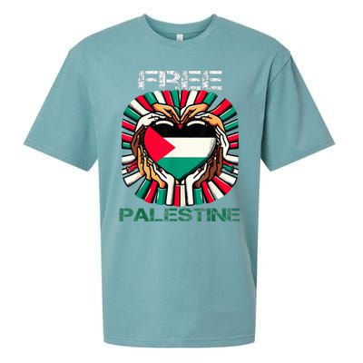 I Love Free Palestine Flag Save Gaza Strip Palestinian Sueded Cloud Jersey T-Shirt