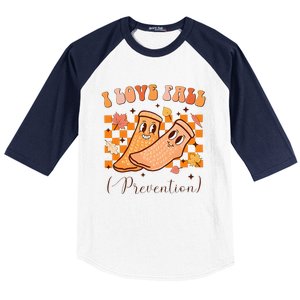 I Love Fall Prevention Fall Thanksgiving Nurse Fall Risk Baseball Sleeve Shirt