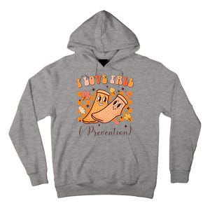 I Love Fall Prevention Fall Thanksgiving Nurse Fall Risk Tall Hoodie