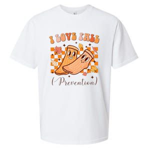 I Love Fall Prevention Fall Thanksgiving Nurse Fall Risk Sueded Cloud Jersey T-Shirt