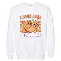 I Love Fall Prevention Fall Thanksgiving Nurse Fall Risk Garment-Dyed Sweatshirt