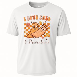 I Love Fall Prevention Fall Thanksgiving Nurse Fall Risk Cooling Performance Crew T-Shirt