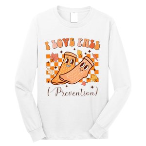 I Love Fall Prevention Fall Thanksgiving Nurse Fall Risk Long Sleeve Shirt