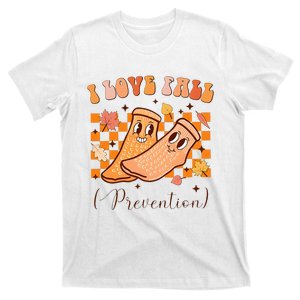 I Love Fall Prevention Fall Thanksgiving Nurse Fall Risk T-Shirt