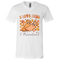 I Love Fall Prevention Fall Thanksgiving Nurse Fall Risk V-Neck T-Shirt