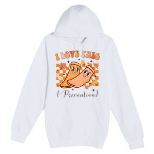 I Love Fall Prevention Fall Thanksgiving Nurse Fall Risk Premium Pullover Hoodie