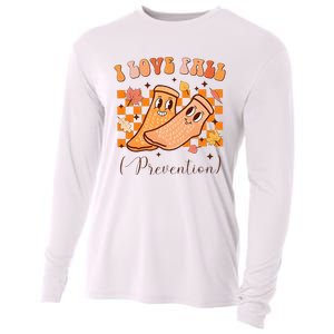 I Love Fall Prevention Fall Thanksgiving Nurse Fall Risk Cooling Performance Long Sleeve Crew