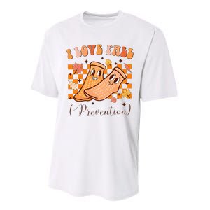 I Love Fall Prevention Fall Thanksgiving Nurse Fall Risk Performance Sprint T-Shirt