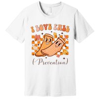 I Love Fall Prevention Fall Thanksgiving Nurse Fall Risk Premium T-Shirt