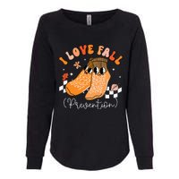 I Love Fall Prevention Socks Thanksgiving Autumn Leaves Womens California Wash Sweatshirt