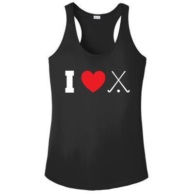 I Love Field Hockey Field Hockey Player Hockey Fan Great Gift Ladies PosiCharge Competitor Racerback Tank