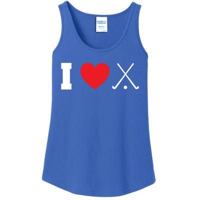 I Love Field Hockey Field Hockey Player Hockey Fan Great Gift Ladies Essential Tank