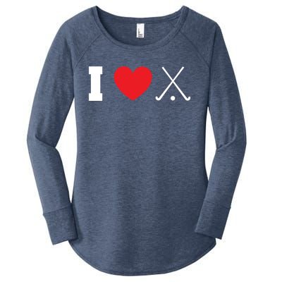 I Love Field Hockey Field Hockey Player Hockey Fan Great Gift Women's Perfect Tri Tunic Long Sleeve Shirt