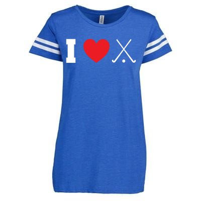 I Love Field Hockey Field Hockey Player Hockey Fan Great Gift Enza Ladies Jersey Football T-Shirt