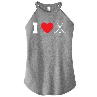 I Love Field Hockey Field Hockey Player Hockey Fan Great Gift Women's Perfect Tri Rocker Tank