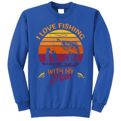 I Love Fishing With My Mom Gift Fishing Team Giftfishing Tour Cute Gift Sweatshirt