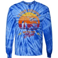 I Love Fishing With My Mom Gift Fishing Team Giftfishing Tour Cute Gift Tie-Dye Long Sleeve Shirt