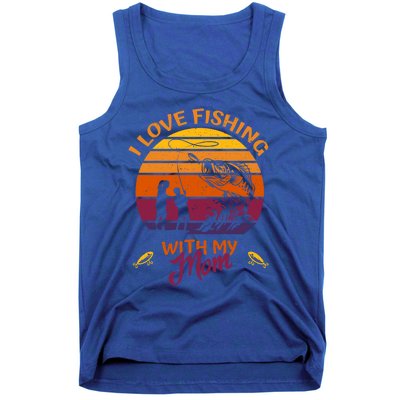 I Love Fishing With My Mom Gift Fishing Team Giftfishing Tour Cute Gift Tank Top