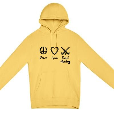 I Love Field Hockey Gift Premium Pullover Hoodie