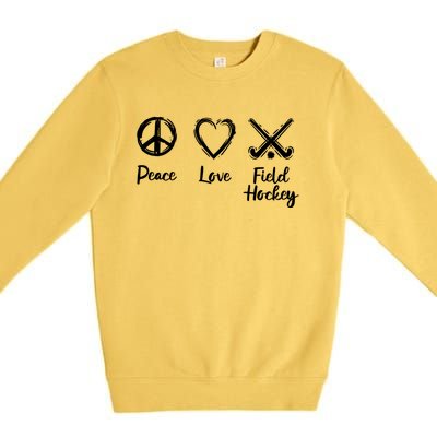 I Love Field Hockey Gift Premium Crewneck Sweatshirt