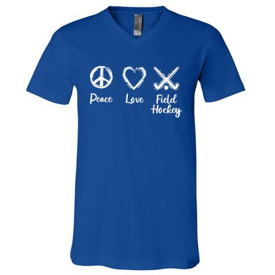 I Love Field Hockey Gift V-Neck T-Shirt