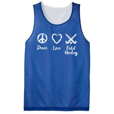 I Love Field Hockey Gift Mesh Reversible Basketball Jersey Tank