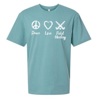 I Love Field Hockey Gift Sueded Cloud Jersey T-Shirt