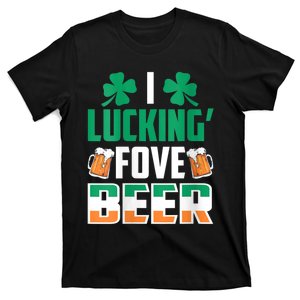 I Luckin Fove Beer St Patricks Day Likes To Drink T-Shirt