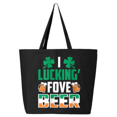 I Luckin Fove Beer St Patricks Day Likes To Drink 25L Jumbo Tote