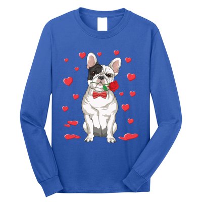 I Love French Bulldog Heart Valentine's Day Dog Lover Gift Long Sleeve Shirt