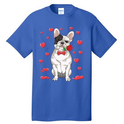 I Love French Bulldog Heart Valentine's Day Dog Lover Gift Tall T-Shirt