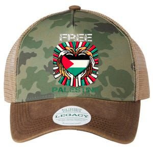 I Love Free Palestine Flag Save Gaza Strip Palestinian Legacy Tie Dye Trucker Hat