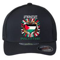 I Love Free Palestine Flag Save Gaza Strip Palestinian Flexfit Unipanel Trucker Cap