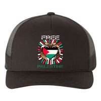 I Love Free Palestine Flag Save Gaza Strip Palestinian Yupoong Adult 5-Panel Trucker Hat