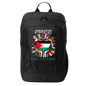 I Love Free Palestine Flag Save Gaza Strip Palestinian City Backpack