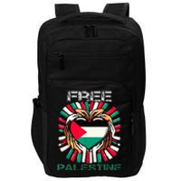 I Love Free Palestine Flag Save Gaza Strip Palestinian Impact Tech Backpack