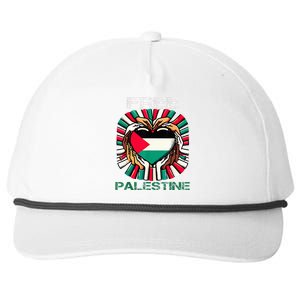 I Love Free Palestine Flag Save Gaza Strip Palestinian Snapback Five-Panel Rope Hat